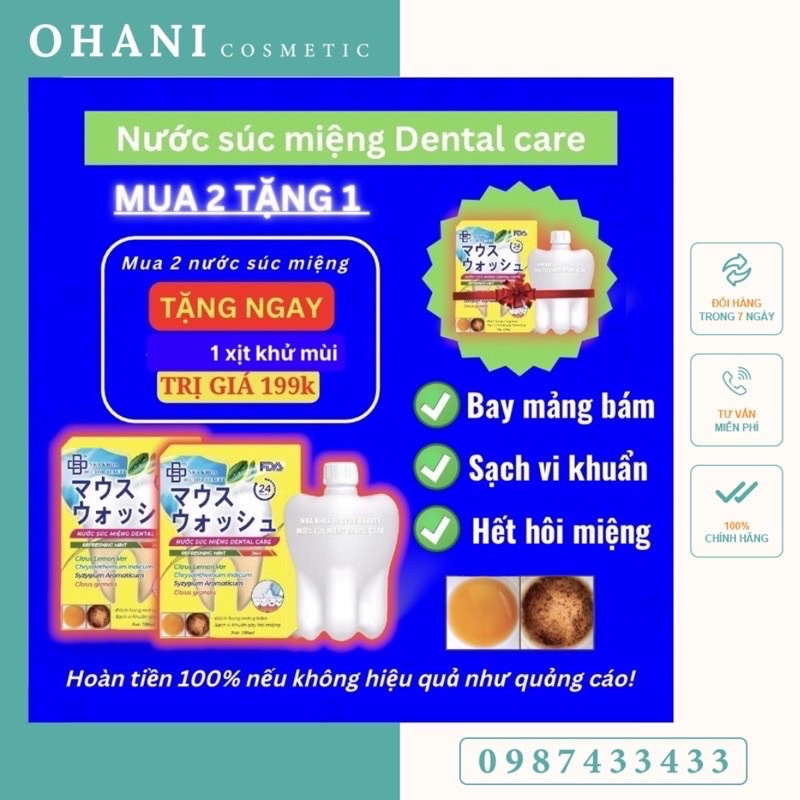Nước xúc miệng chuẩn nha khoa Dental care