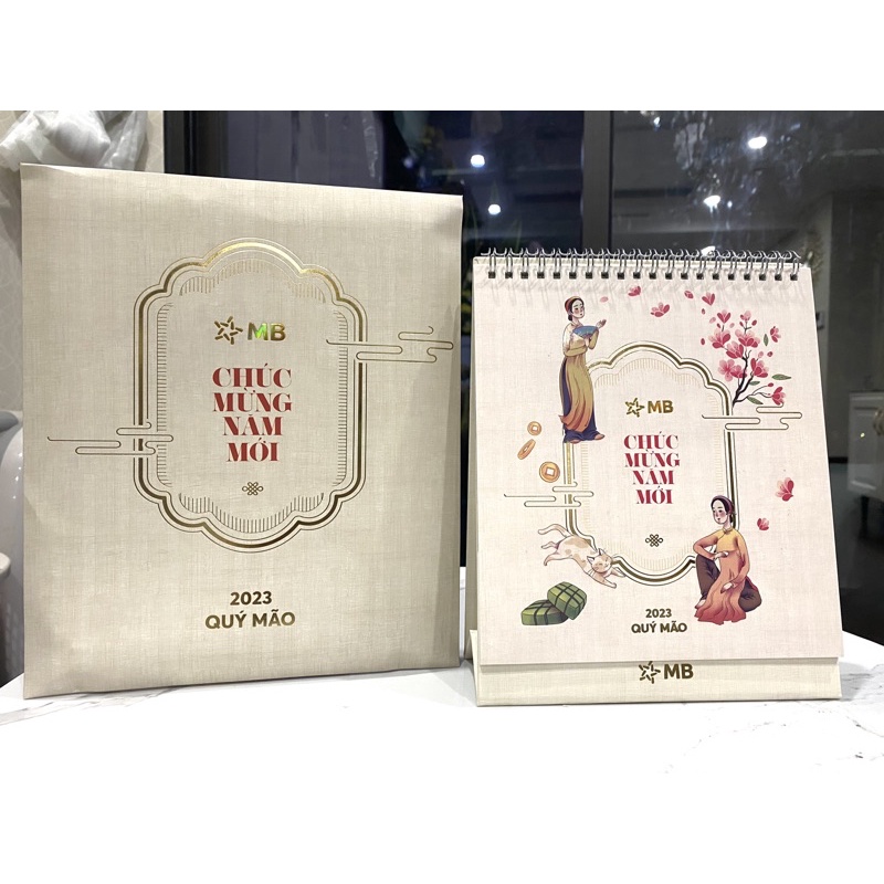 Lịch ngân hàng 2023, lịch bloc lịch bàn ngân hàng 2023 siêu dày dặn, bóng đẹp