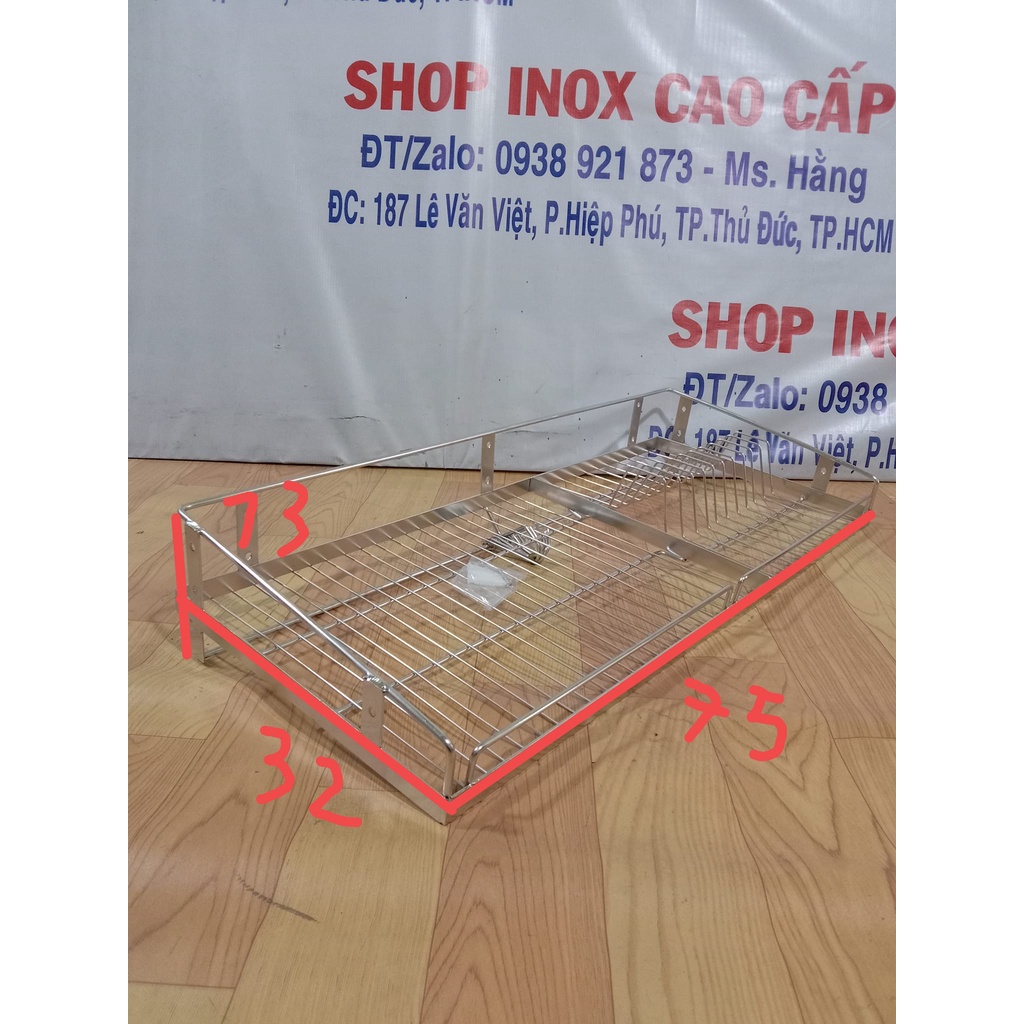 (HCM) - Kệ Úp Chén Bát - Kệ Úp Chén Dĩa 1 Tầng Treo INOX Cao Cấp SUS 304 Hàng Đặt - Mã: RLA3275I3 - HĐ -