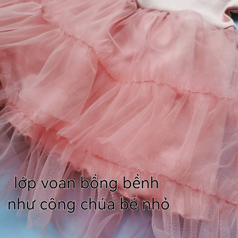 Váy công chúa xinh xắn cho bé 8-15kg hàng QC cao cấp siêu đẹp chất mềm mịn co giãn