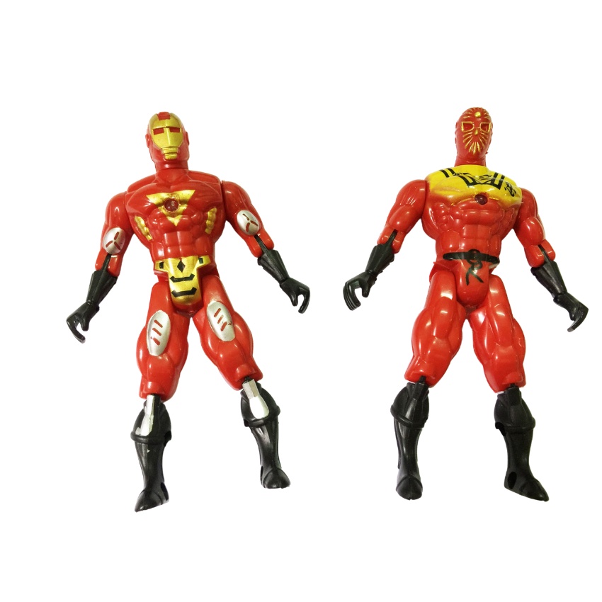 Đồ Chơi Siêu Nhân KINPOW Siêu Anh Hùng Có Đèn Led Đỏ, Cử Động Khớp Tay Chân Linh Hoạt