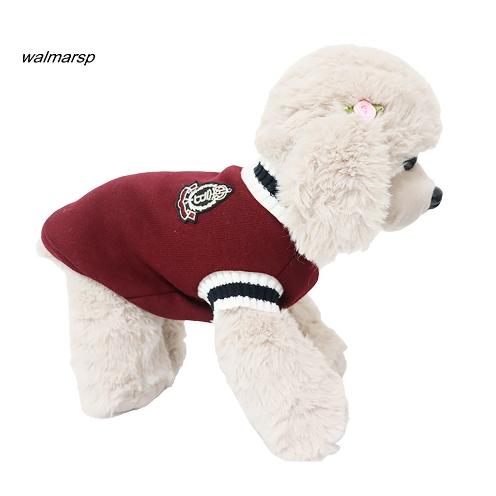 Áo cho chó Áo sweater sát nách cổ chữ V mềm mại thoáng khí phong cách đi học dành cho cún cưng áo cún