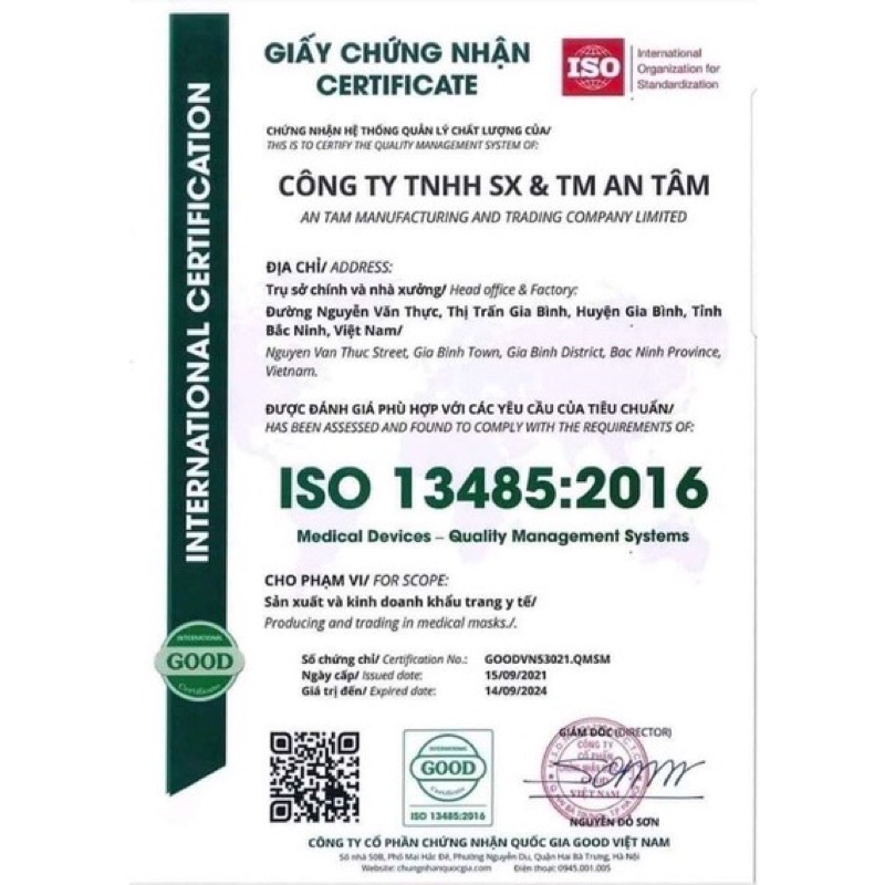 [Set 10 cái] Khẩu Trang 5D An Tâm Mask 3 Lớp Vải Không Dệt Kháng Khuẩn Chính Hãng