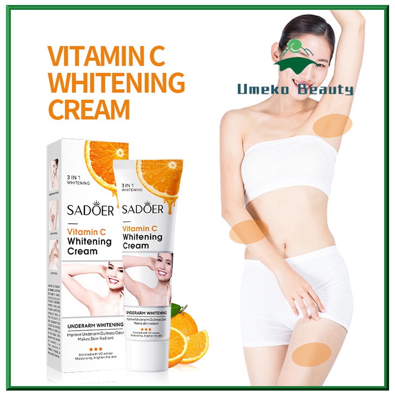 【Từ tp Hồ Chí Minh gửi hàng】Kem làm trắng da toàn thân SADOER vitamin C whitening cream 50g Dưỡng ẩm và làm trắng toàn bộ cơ thể, nách, cánh tay, chân, mông