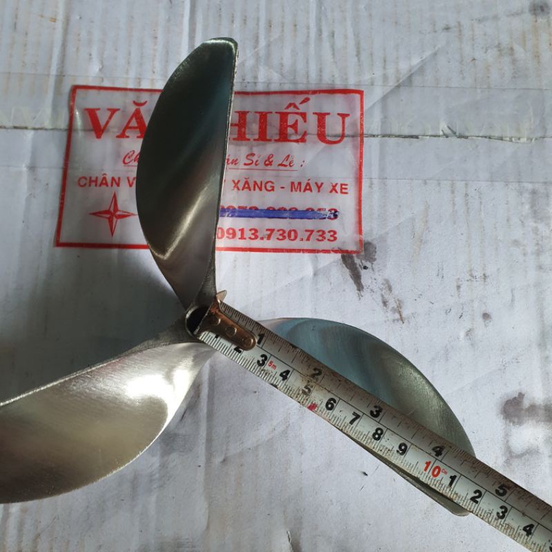 Chân vịt inox ab 3 cánh 5.5 và 6.5 máy nhong  loại bóng mờ ren 14 cam kết như hình giá sỉ