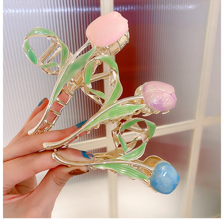 Kẹp Tóc Cá Mập / Cá Mập / Hoa Tulip Lớn Siêu Nhẹ Thời Trang Mùa Hè Hàng Mới Dành Cho Bạn Nữ