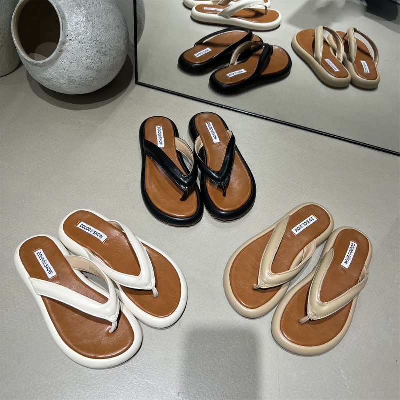 ( Oder ) Loại 1 Dép Xỏ Ngón Đế Dày Tăng Chiều Cao Phong Cách Mùa Hè Mới