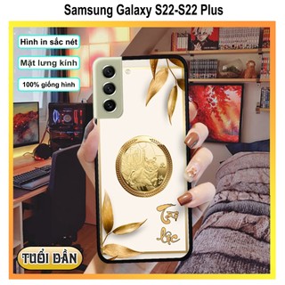 Ốp lưng kính 12 con giáp cho Samsung Galaxy S22/S22Plus