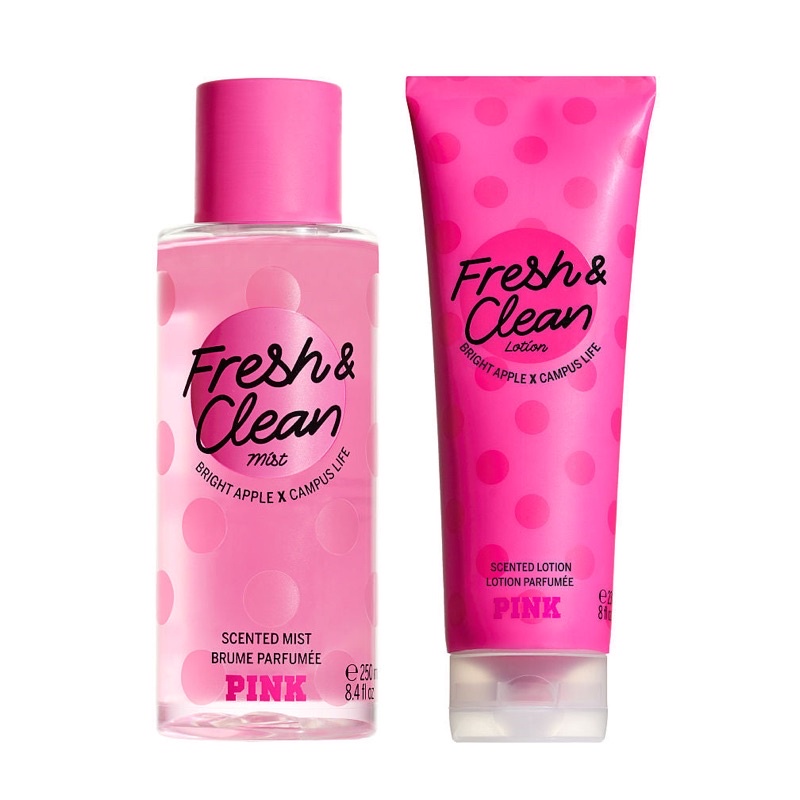 Sản phẩm xịt dưỡng lưu hương toàn thân Victoria’s Secret Pink - Fresh&Clean
