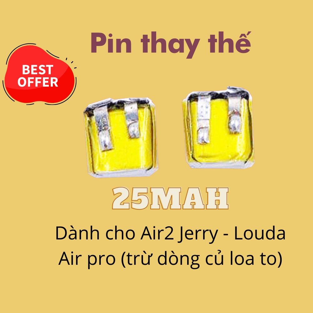 Pin Li-Po 3.7V 400909 28mAh  cho tai nghe Bluetooth