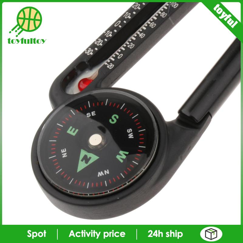 Móc Khóa Kiêm La Bàn / Nhiệt Kế 3 Trong 1 Đa Năng Dành Cho Cắm Trại