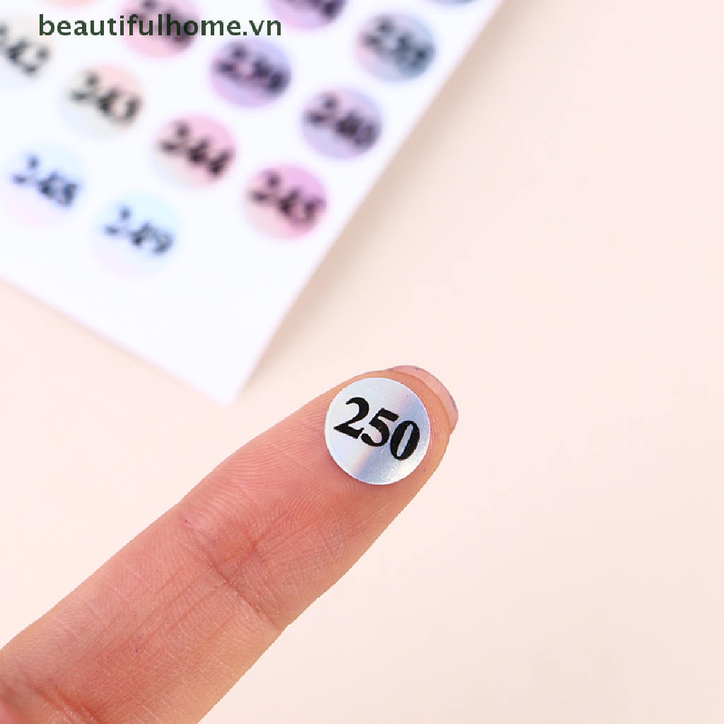 Bộ 1-250 Nhãn Dán Đánh Dấu Số Màu Sắc Laser