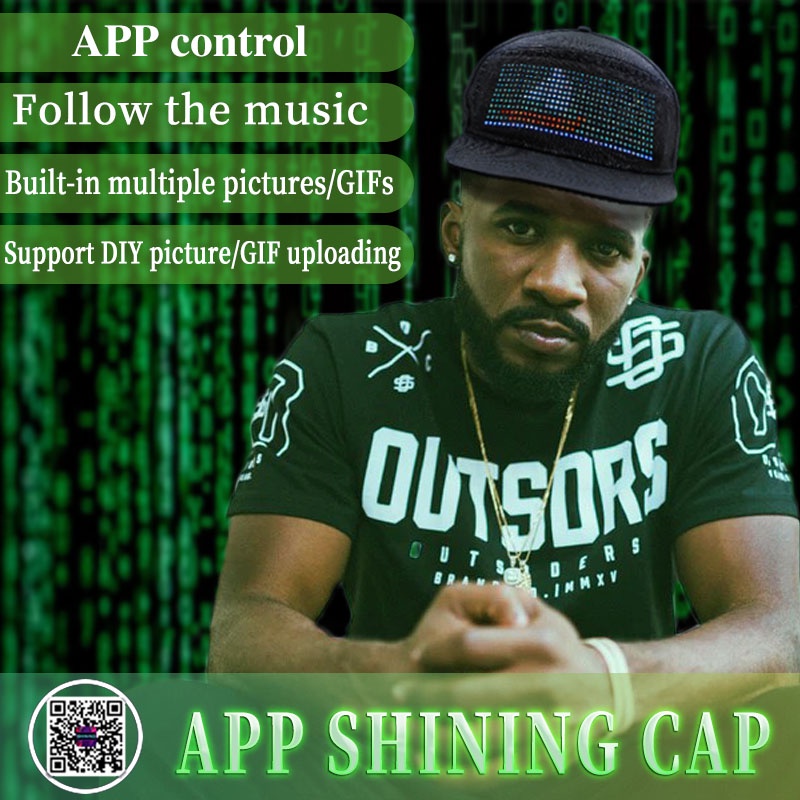 Mũ Quảng Cáo Có Đèn LED Kết Nối Bluetooth Sáng Tạo Trang Trí Tiệc