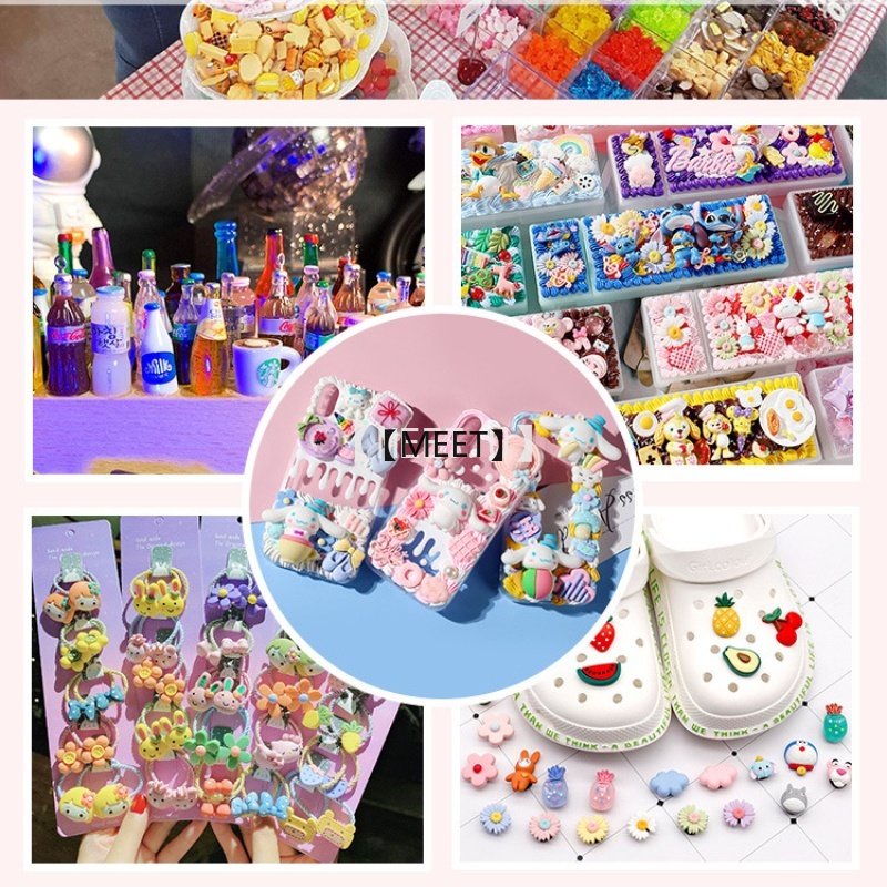 1 Gói Bánh Kẹo Đồ Chơi Bằng Nhựa Resin Hình Hoạt Hình DIY