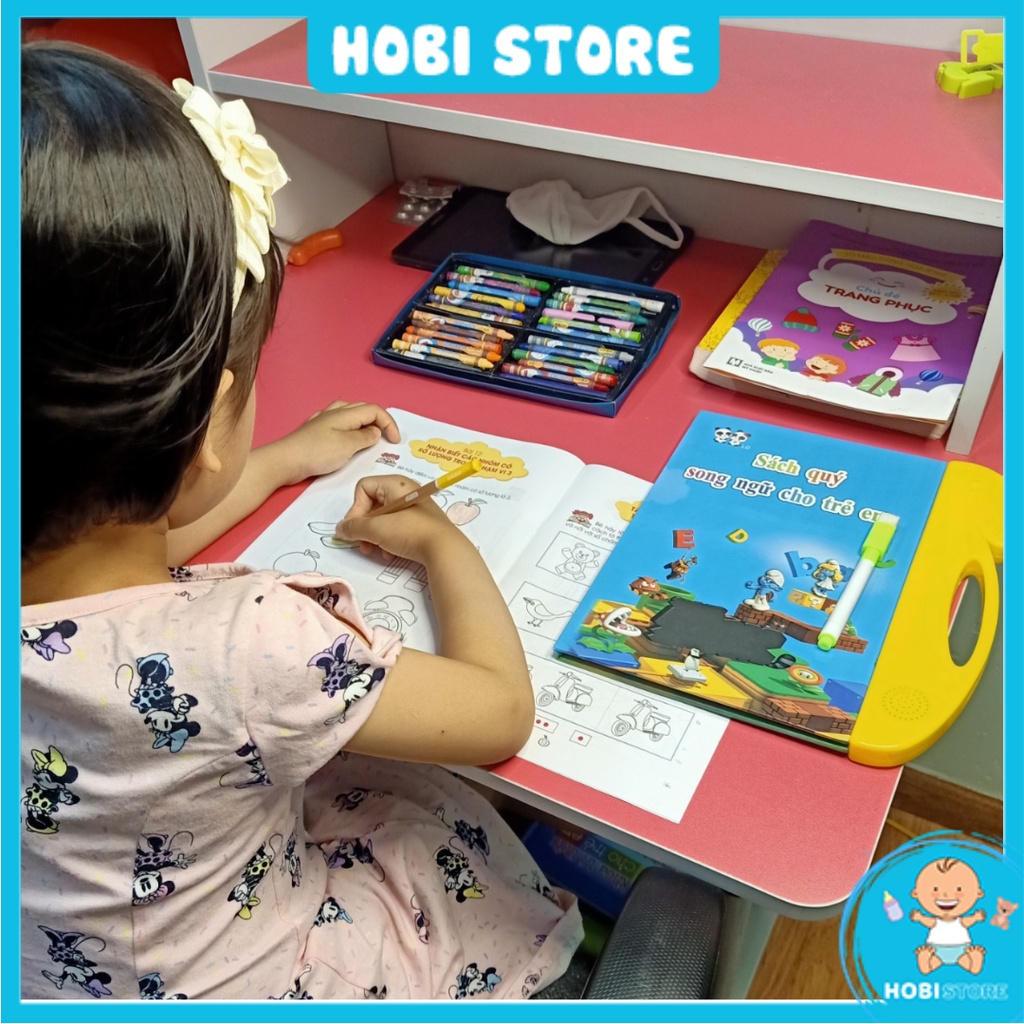 [Mới nhất] Sách nói điện tử sách quý song ngữ Anh - Việt cho bé giúp trẻ em học tốt tiếng Anh đồ chơi âm thanh - Hobi