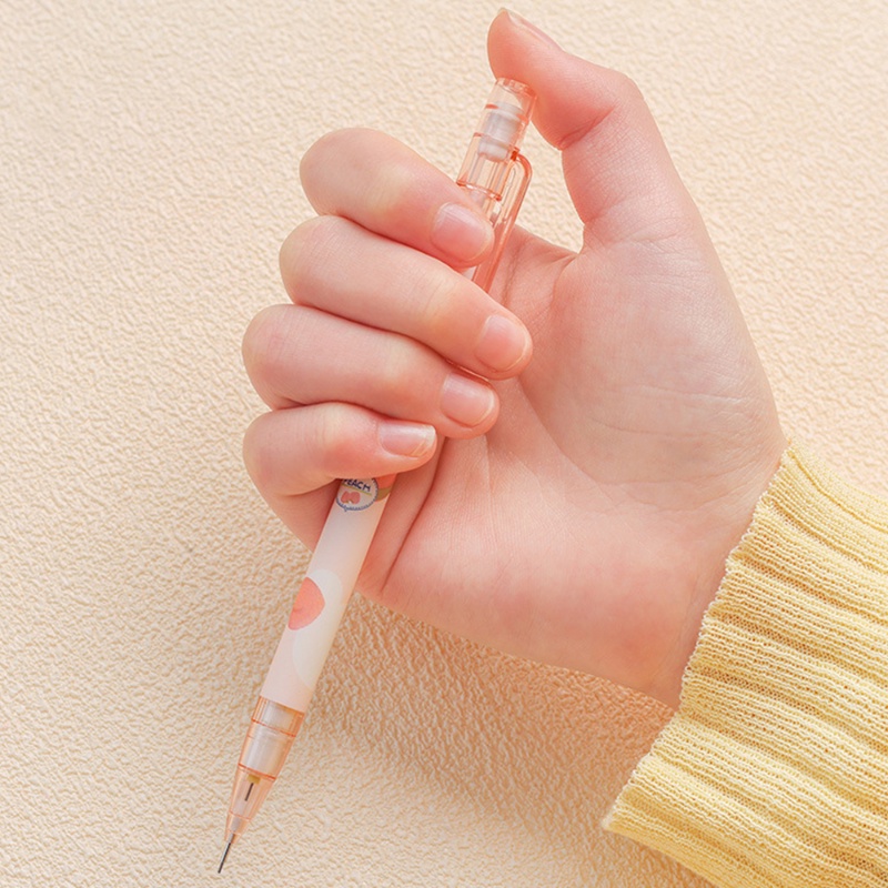 Bút Chì Bấm Thay Thế Ngòi 0.5MM In Hình Quả Đào Dễ Thương