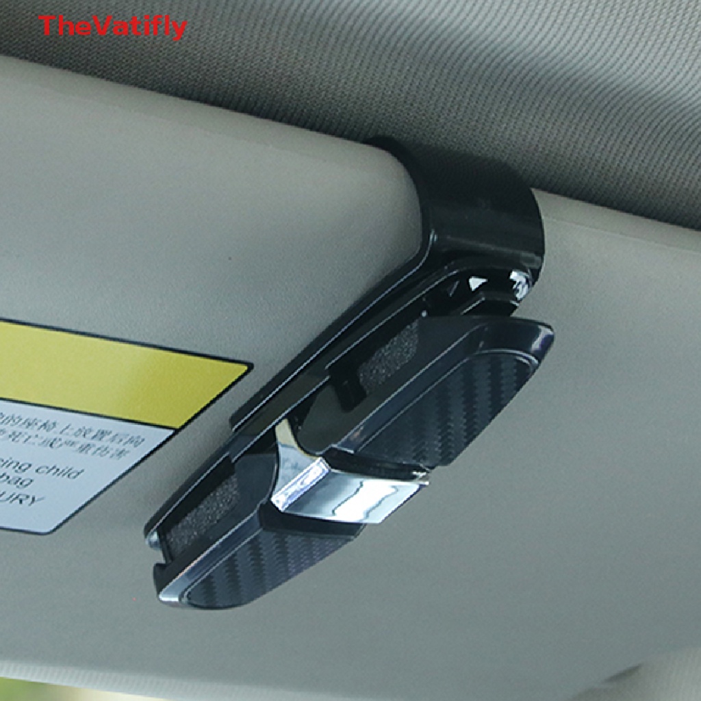 Kẹp Giữ Thẻ / Mắt Kính Gắn Tấm Chắn Nắng Xe Hơi Bằng ABS Nhỏ Gọn