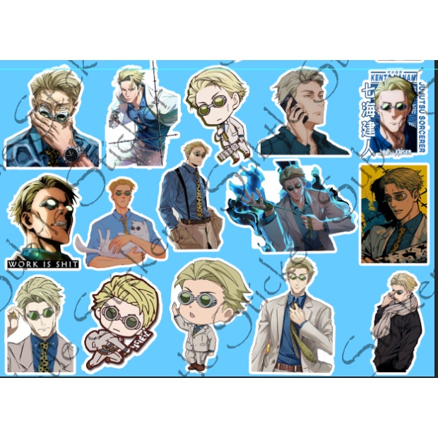 - Set 10/15 Sticker Kento Nanami / Nanami  anime Jujutsu Kaisen hình dán trang trí siêu đẹp