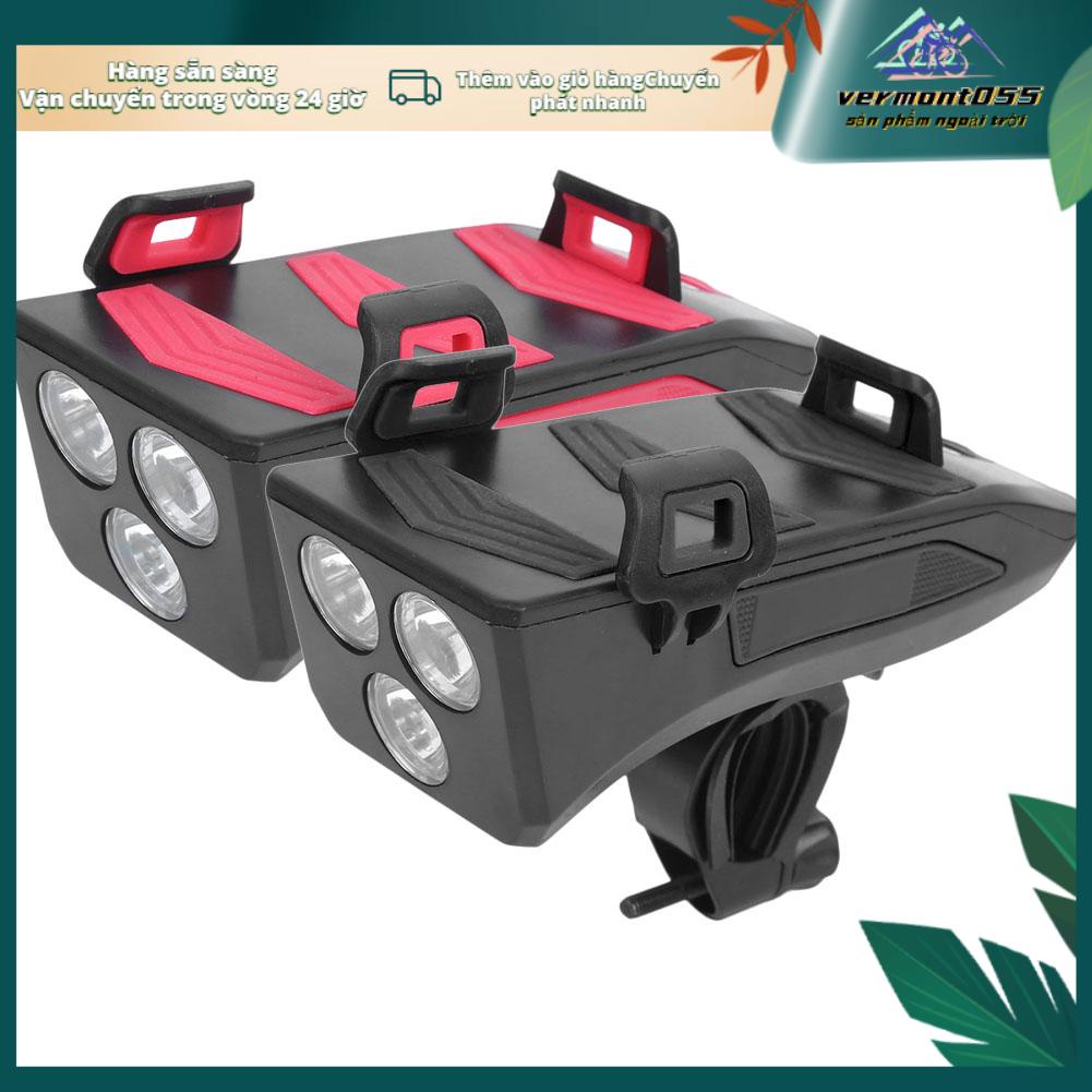 Vermont055 FH‑5501 Giá đỡ điện thoại di động dành cho xe đạp Đèn pha Còi sạc Phụ kiện đi 4 trong 1