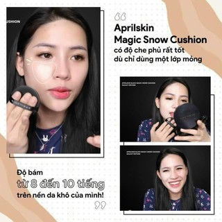 Phấn Nước Aprilskin Magic Snow Cho Da Khô, Da Thường (Kèm Lõi)