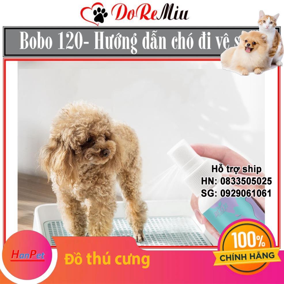 Bobo thế hệ mới 120ml) Hướng dẫn chó đi vệ sinh đúng chỗ kiêm khử mùi hôi chuồng chó.