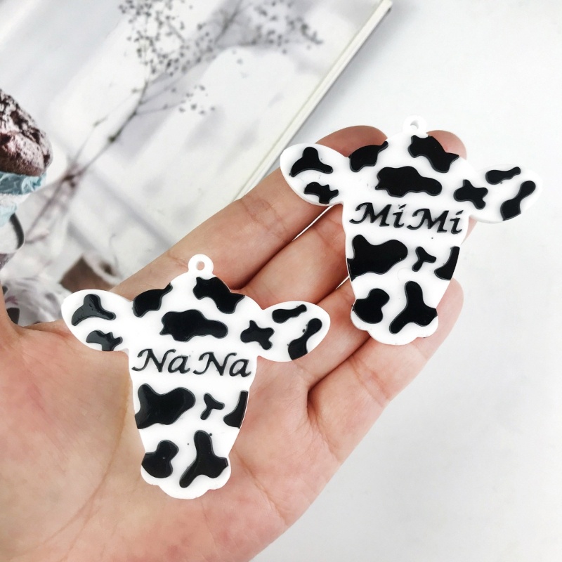 Khuôn Silicone Làm Móc Khóa Hình Đầu Bò Mojito Sáng Bóng