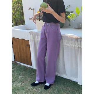 Quần jeans suông trơn 11122 CHERRY COCO
