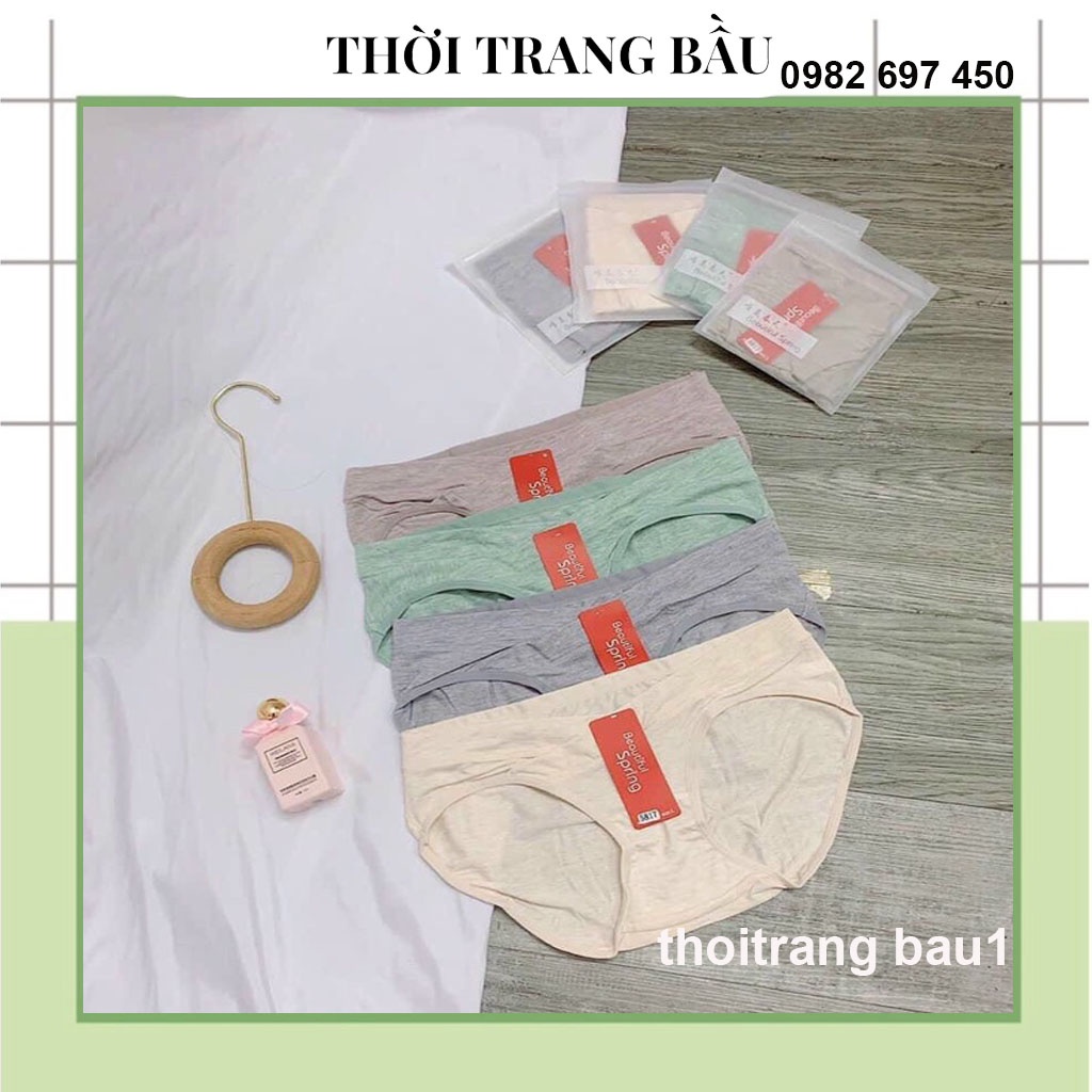 [thoitrangbau1 V65] QUẦN LÓT BẦU-QUẦN LÓT THIẾT KẾ CẠP CHÉO THÔNG HƠI, CHẤT COTTON CO GIÃN 4 CHỀU SIÊU MÁT CHO MẸ BẦU