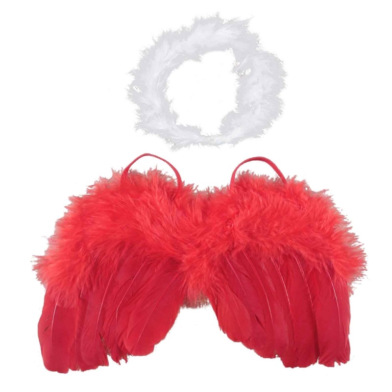 Cánh Thiên Thần Lông Vũ Màu Trắng + Vòng Cánh Thiên Thần Dùng Làm Đạo Cụ Chụp Ảnh Cho Bé
