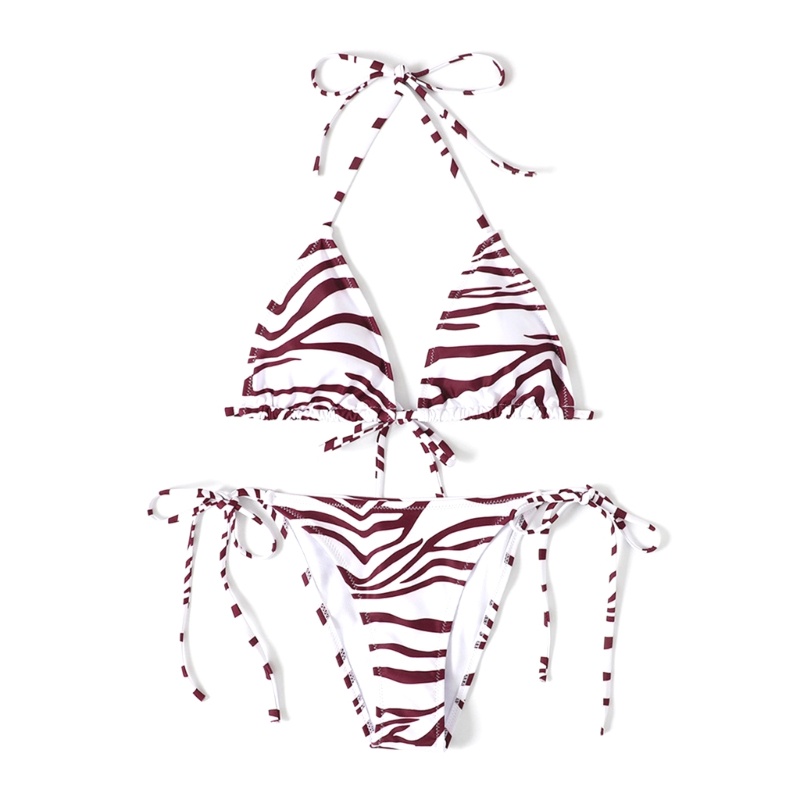 Bikini 2 Mảnh Họa Tiết Sọc Thời Trang Quyến Rũ Cho Nữ