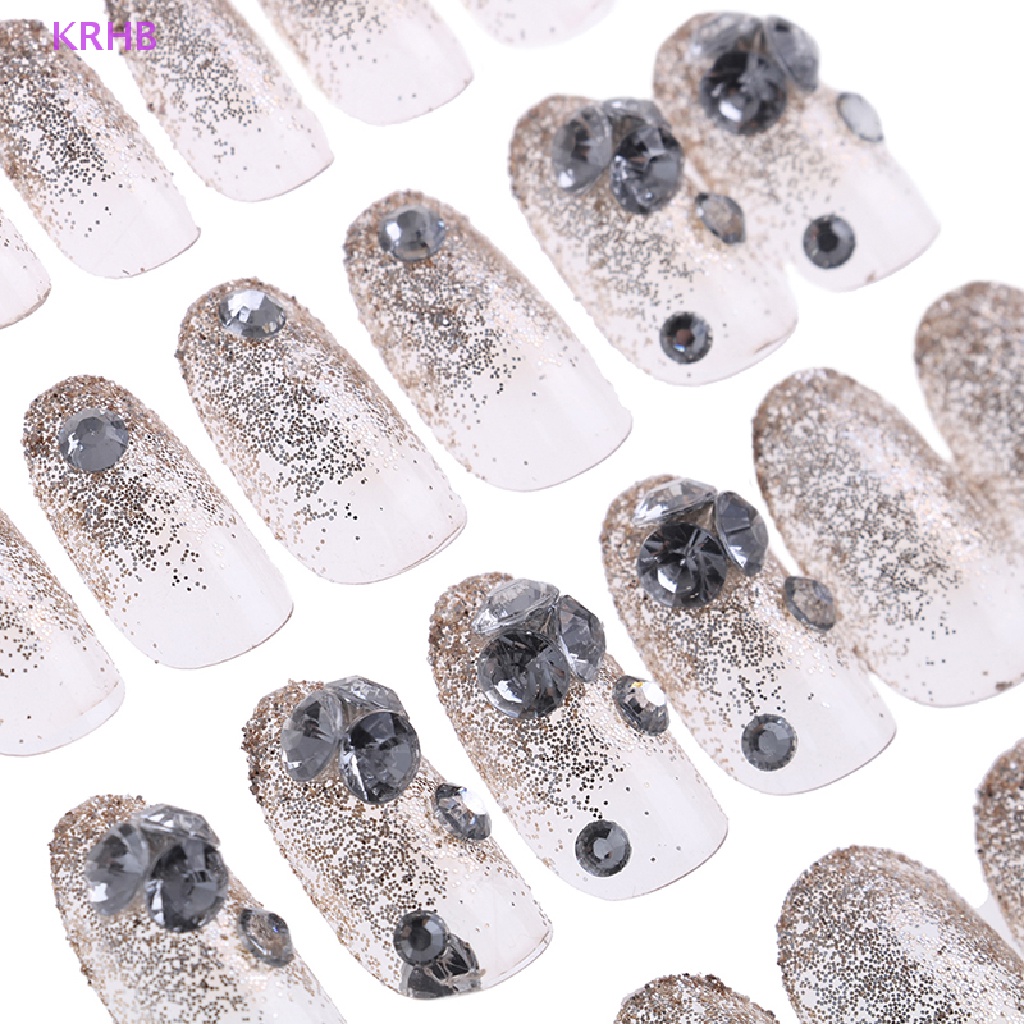 Set 24 Móng Chân Giả Trang Trí Tiệc Cưới Thiết Kế Mới