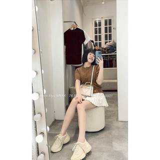 Áo len gấu cộc tay