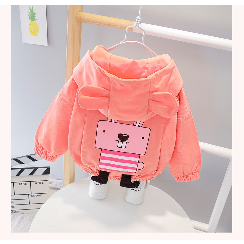 Áo khoác bé gái Bosskids in hình Thỏ Rabit Chất vải cao cấp sành điệu phong cách Hàn Quốc AKBG31123