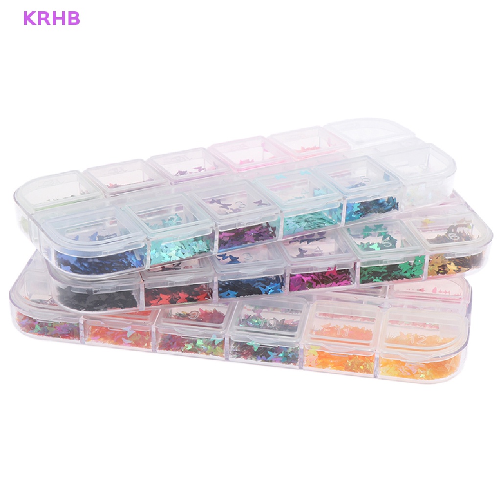 Hộp Kim Tuyến Hình Bướm Xinh Xắn Dùng Để Trang Trí Móng Nghệ Thuật Mới