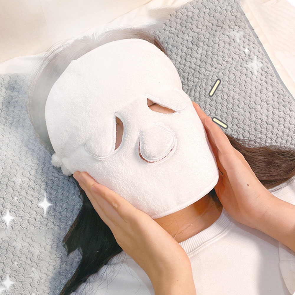 Cod Qipin 1 Khăn Mặt Dạng Nén Nóng Lạnh / Khăn Mặt Nạ Làm Đẹp Dưỡng Ẩm Chăm Sóc Da Vải Lông Cừu San Hô Dày
