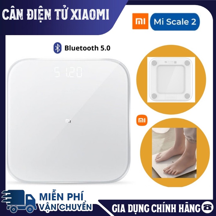 Cân điện tử Xiaomi Smart Scale chính hãng - Kết nối Bluetooth 5.0 -Theo dõi thông tin sức khỏe của bạn qua APP MI FIT