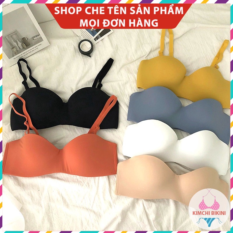 Áo Nót Nữ Cúp Ngực Kèm Dây Áo Siêu Xinh KIMCHIBIKI Áo con nữ đúc su cúp quả ngang không gọng nâng ngực tạo khe AL025