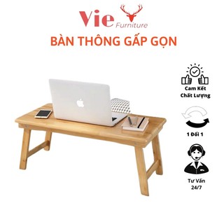 Bàn Trà 💗FREESHIP💗 Bàn Gỗ Thông Gấp Gọn Kích Thước 40x60 cm