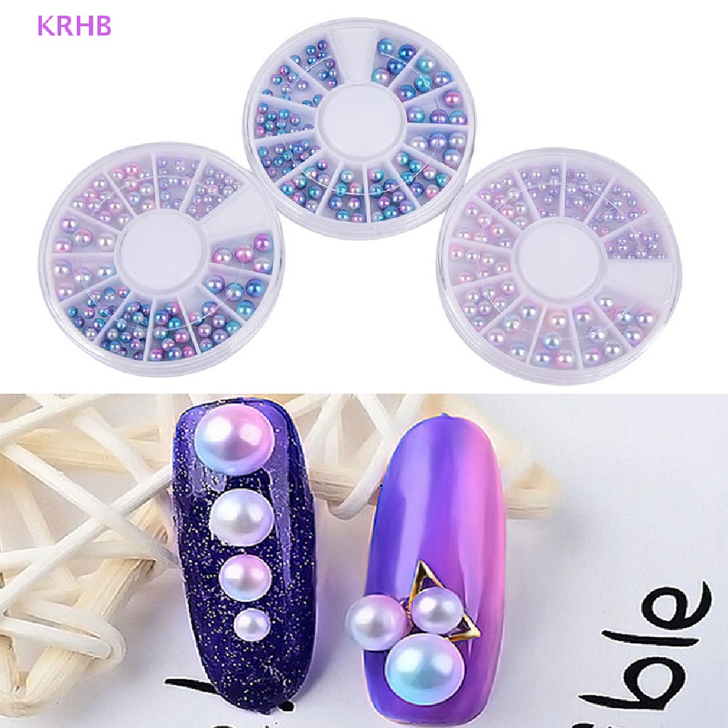 Hạt Ngọc Trai 3D Nhiều Kích Cỡ Đính Móng Nghệ Thuật Mới