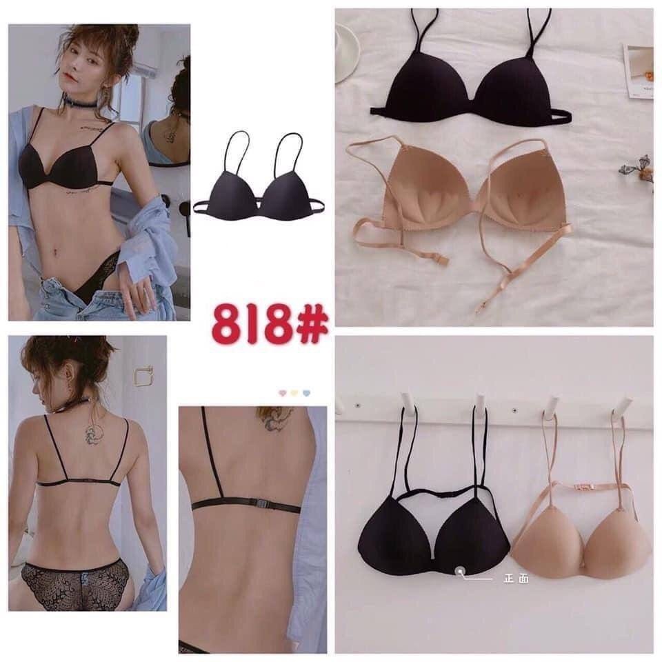 Áo ngực nữ 2 dây cài sau nâng ngực KIMCHIBIKINI áo bra đúc su không gọng tôn vòng 1 gợi cảm AL030