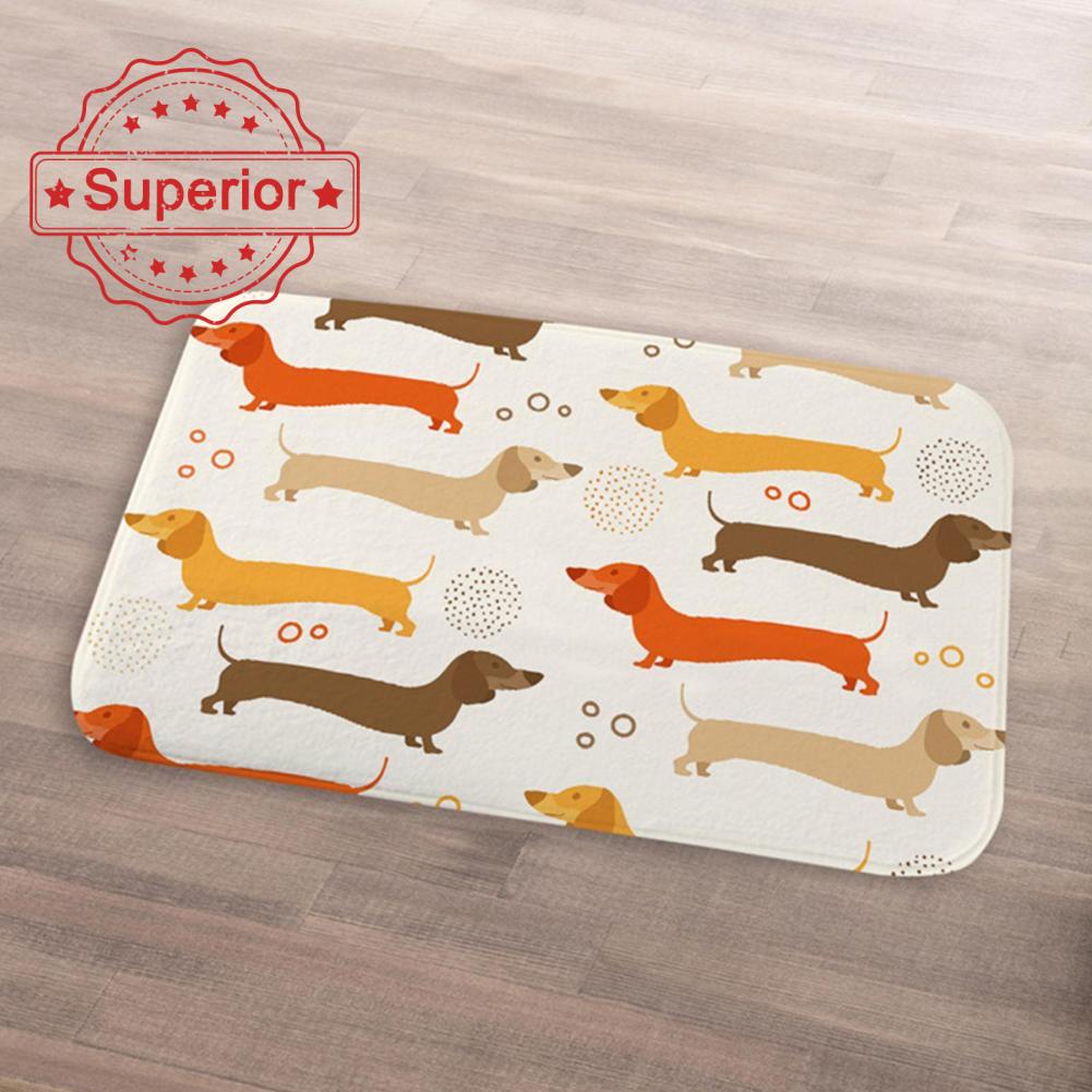 Thảm lót sàn Chống Trượt Hình Chú Chó Dachshund R8N0
