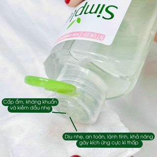 Nước tẩy trang Simple mẫu mới 200ml