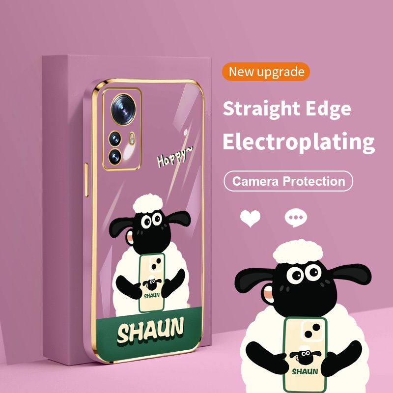 Ốp Điện Thoại Silicon Mềm Mạ Điện Hình Vuông Bảo Vệ Ống Kính Máy Ảnh Cho Xiaomi 12 Lite
