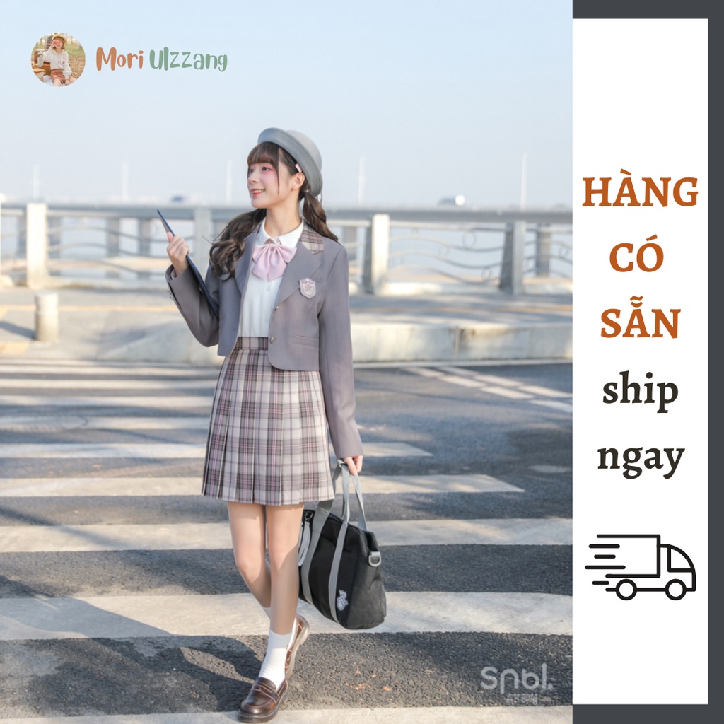 Blazer anh đào phong cách học sinh, công sở phối JK chính hãng SNBL | quality committed by Mori Ulzzang