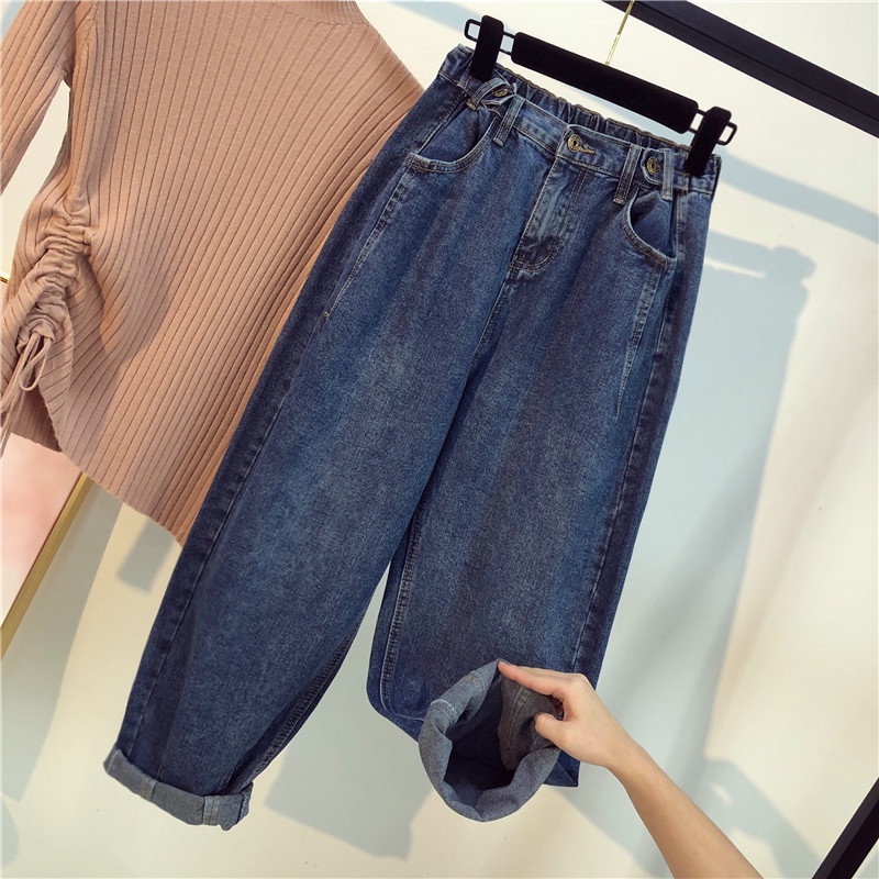 QUẦN JEAN BAGGY LƯNG THUN THỜI TRANG SOBIN BIG SIZE (50-90)KG, QUẦN JEAN NỮ ĐẸP QJ025