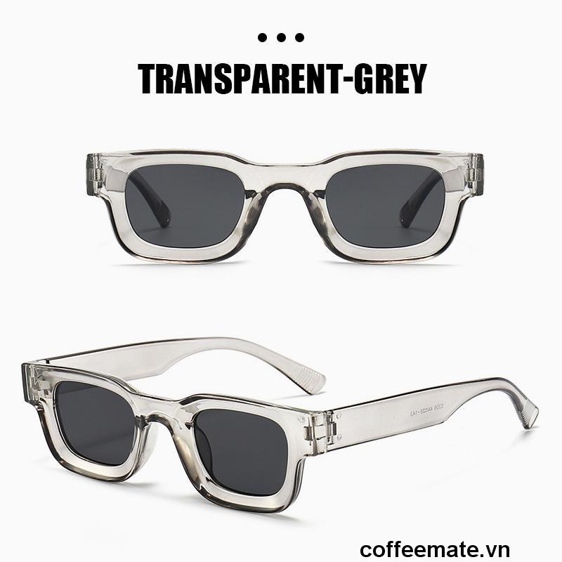 【coffeemate】⚡ Kính vuông nhỏ Kính râm phân cực phong cách Âu Mỹ Hip-hop Punk