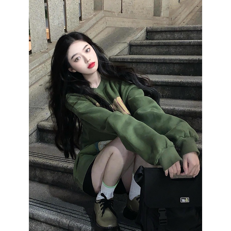 NRVP Áo Hoodie Thể Thao Tay Dài Có In Chữ Thời Trang Phong Cách Cho Nữ