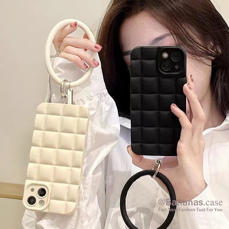 Ốp Điện Thoại Mềm Hình Vuông + Dây Đeo Cho iPhone 14 13 12 11 Pro Max X Xr Xs Max 7 8 6 6S Plus