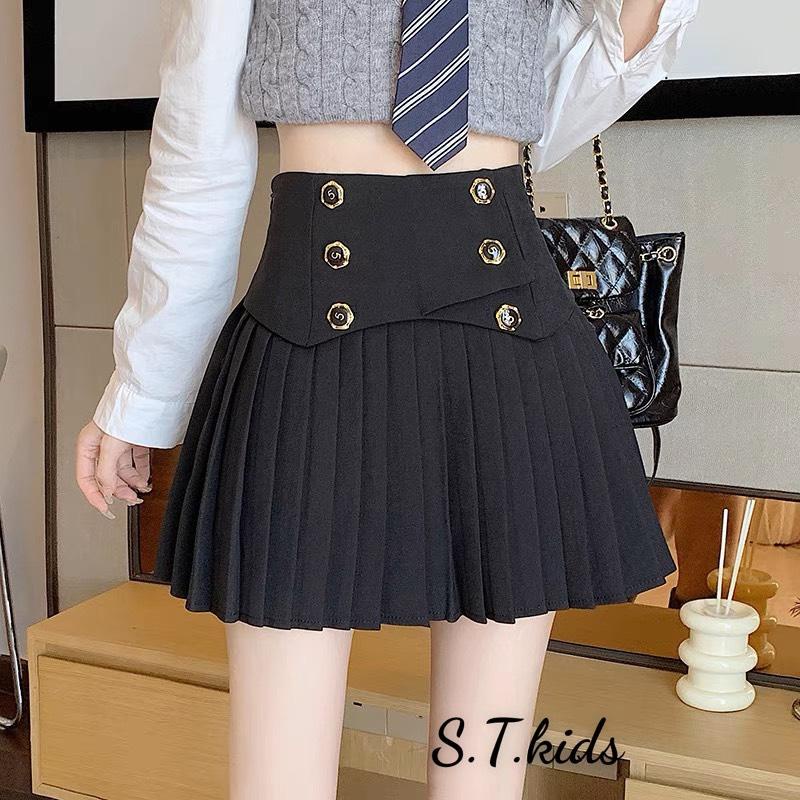 Chân váy nút dập ly sang chảnh cho bé 30-40kg
