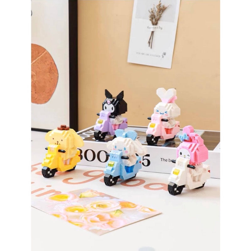 Mackensm Bộ Đồ Chơi Lắp Ráp Mô Hình Xe Đạp Mini Cho Bé